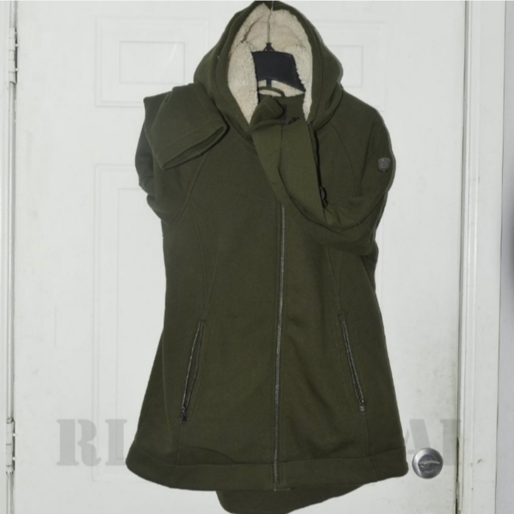 (Ew)1madison ladies knit fleece hoodie jacket